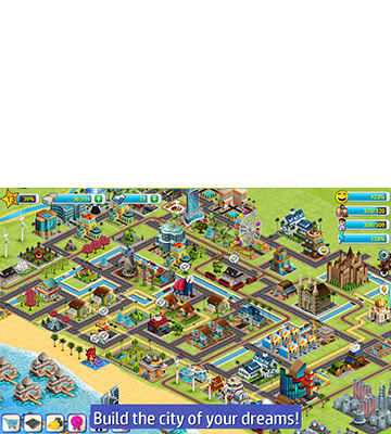 Discover and expand your island, town and beach life in a virtual world full of quests where you have the power to build a lot of different structures with a choice of 100+ unique buildings, like hotels, cinema's, offices, bakeries, restaurants, and even oil platforms on your paradise island. 